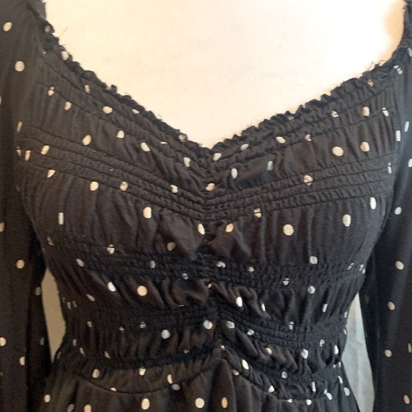 Urban Outfitters Polka Dot Black & White Midriff Top Size Small - Picture 4 of 13